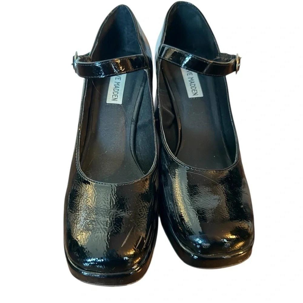 Steve Madden Mingle Mary Jane Platform Heels/Pumps- Size 8.5 Black